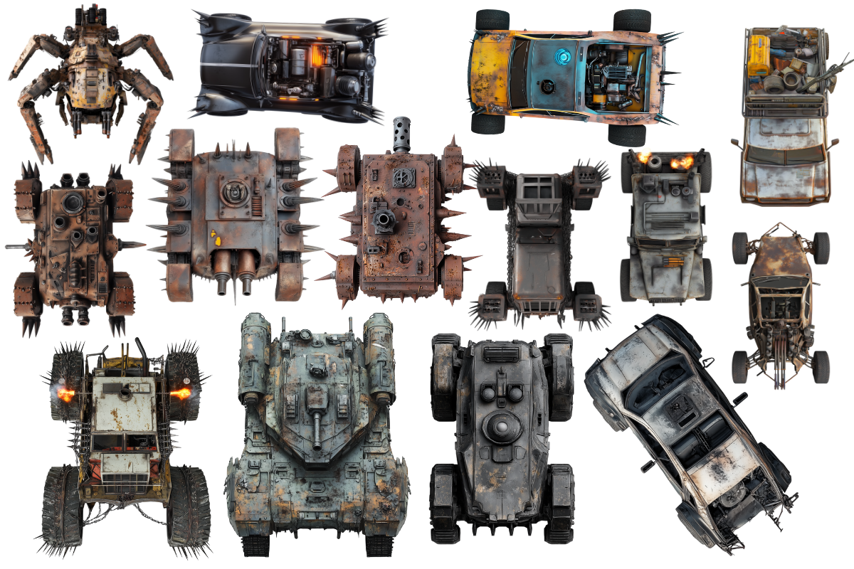 1000+ Post-Apocalyptic RPG Battle Maps | Urban Ruins, Bunkers, Wastelands + Vehicles, Portraits & Assets | Digital Download for TTRPG & VTT