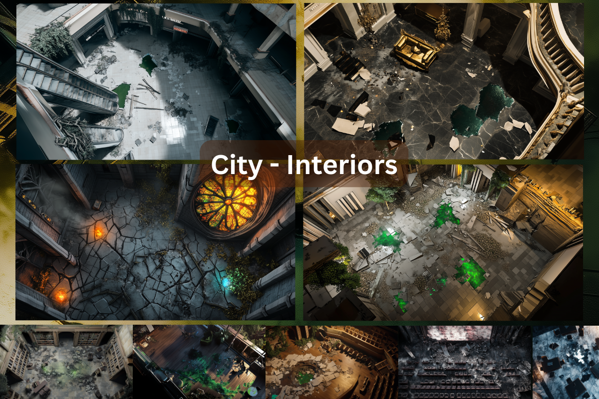 1000+ Post-Apocalyptic RPG Battle Maps | Urban Ruins, Bunkers, Wastelands + Vehicles, Portraits & Assets | Digital Download for TTRPG & VTT