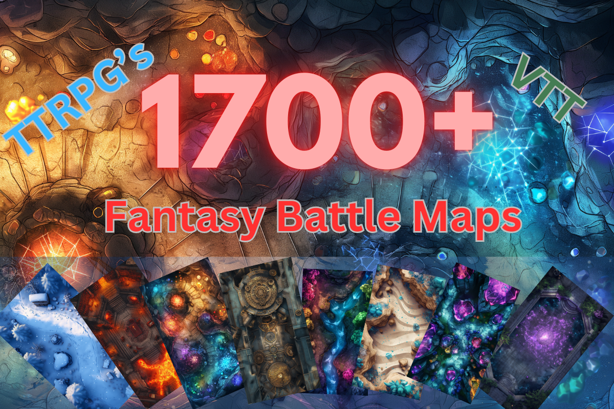 Ultimate Digital RPG Maps Bundle – All Maps from the Store ,Commercial Use, Digital Battle Maps