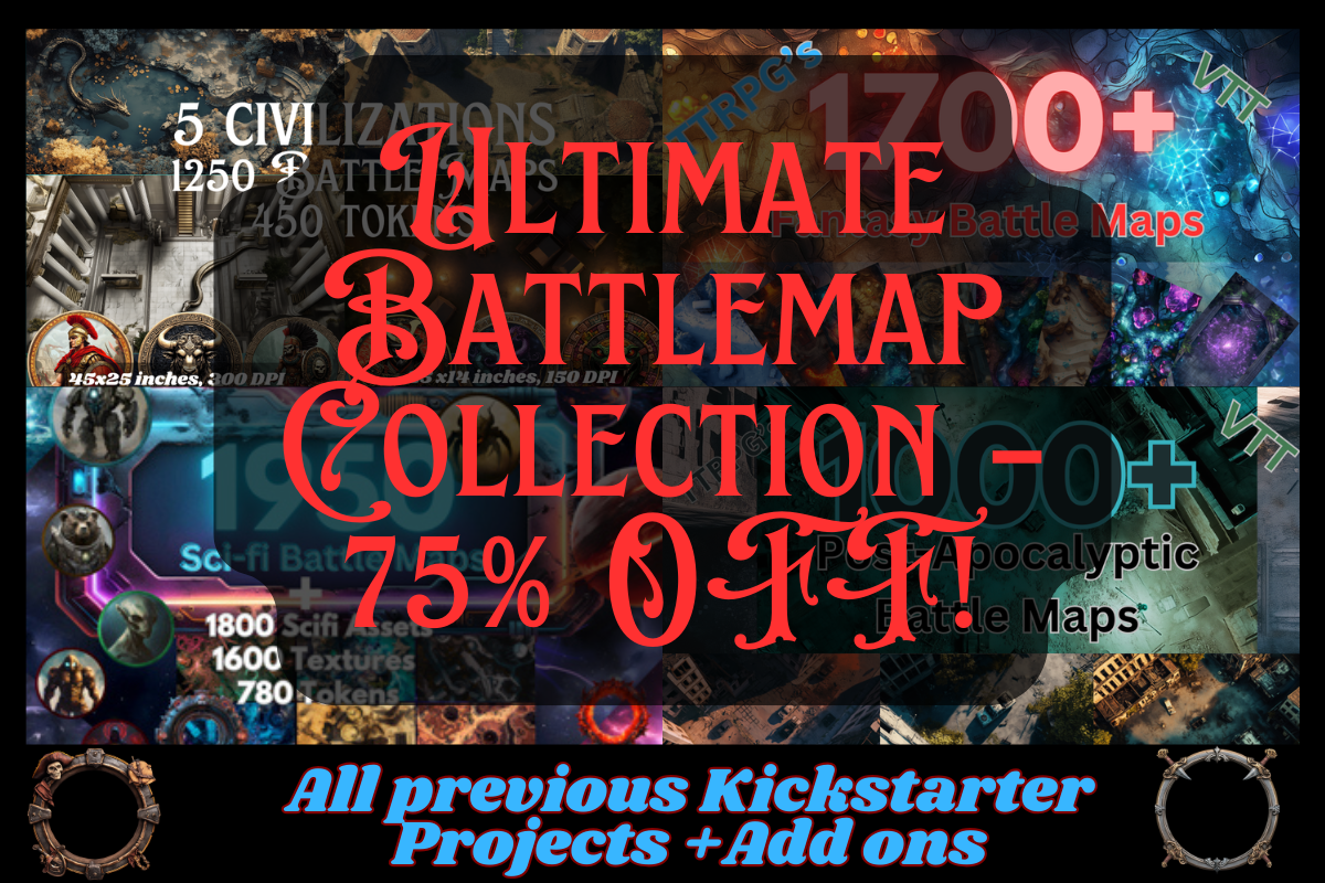 Ultimate Digital RPG Maps Bundle – All Maps from the Store ,Commercial Use, Digital Battle Maps