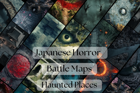 400+ Japanese Horror RPG Battle Maps | Haunted Shrines, Cursed Forests & Ghostly Manors | Digital TTRPG Maps with Commercial Use