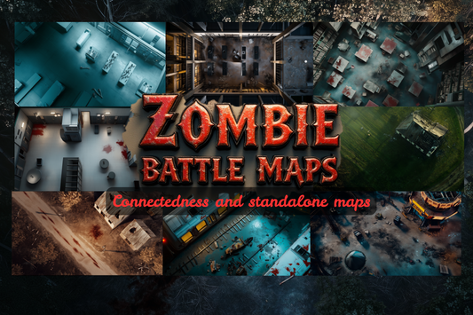 510 Zombie Apocalypse Battle Maps for TTRPG & VTT | Post-Apocalyptic RPG Maps | Digital Download