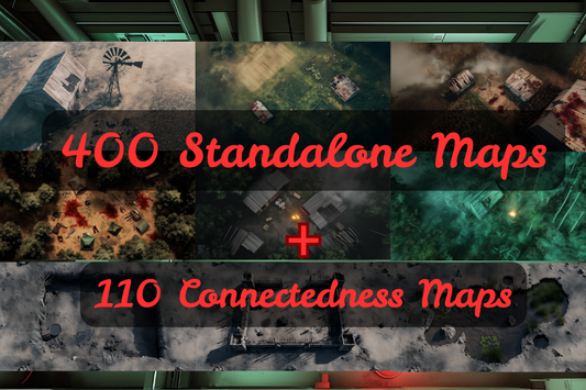 510 Zombie Apocalypse Battle Maps for TTRPG & VTT | Post-Apocalyptic RPG Maps | Digital Download