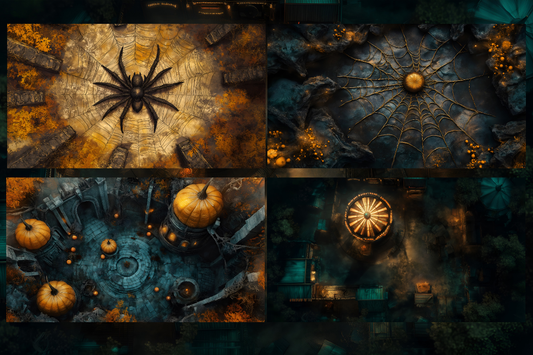 170 Halloween Battle Maps  for TTRPG Campaigns – High-Quality Digital RPG Maps